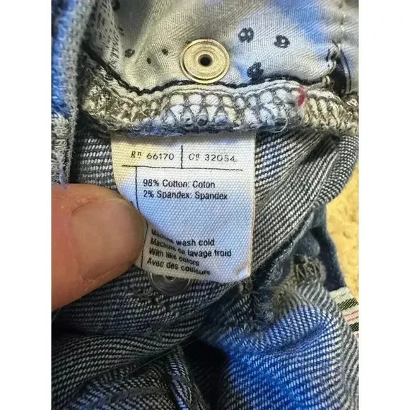 Pilcro for Anthropologie Mid Rise Dark Wash Skinny Jeans Frayed Stretch Size 26 - Picture 6 of 6